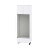 Hugo&Borg Lasalle 30-in W x 89.5-in H x 24-in D Bright White Slab 1-Drawer Single or Double Oven Pantry Fully Assembled Cabinet (Flat Panel Slab Style)
