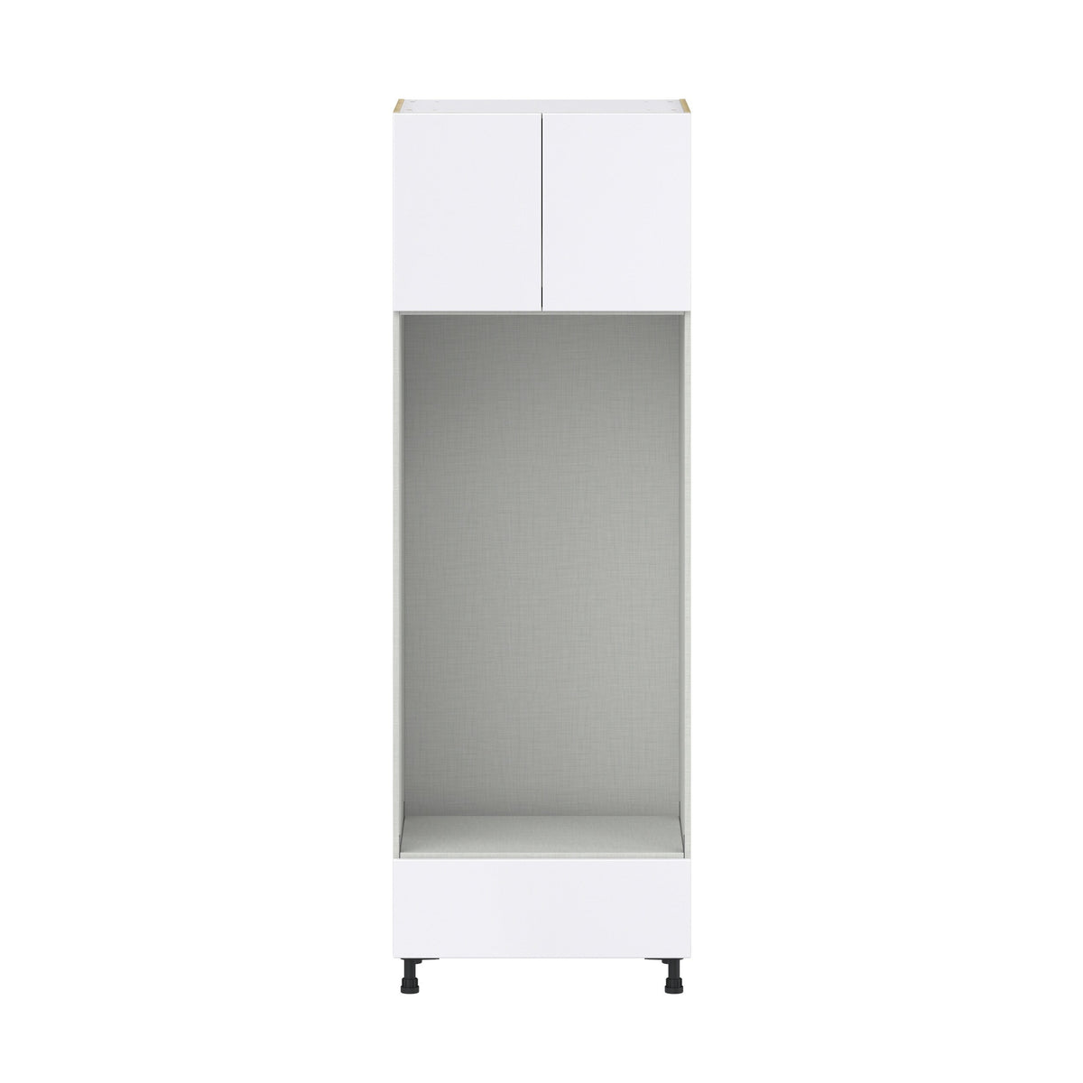Hugo&Borg Lasalle 30-in W x 89.5-in H x 24-in D Bright White Slab 1-Drawer Single or Double Oven Pantry Fully Assembled Cabinet (Flat Panel Slab Style)