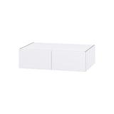 Hugo&Borg Lasalle 36-in W x 10-in H x 24-in D Bright White Slab Wall Fully Assembled Cabinet (Flat Panel Slab Door Style)