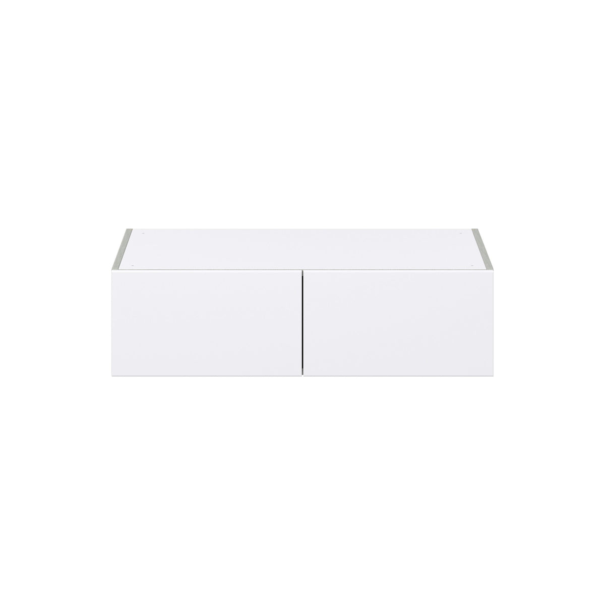 Hugo&Borg Lasalle 36-in W x 10-in H x 24-in D Bright White Slab Wall Fully Assembled Cabinet (Flat Panel Slab Door Style)