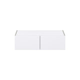 Hugo&Borg Lasalle 36-in W x 10-in H x 24-in D Bright White Slab Wall Fully Assembled Cabinet (Flat Panel Slab Door Style)