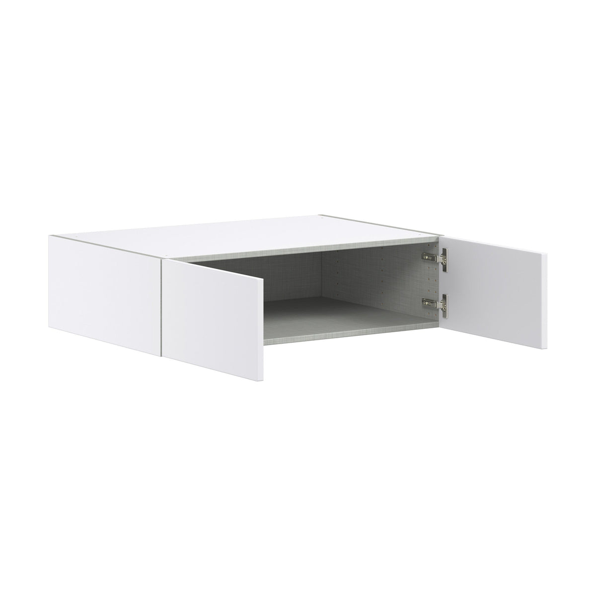 Hugo&Borg Lasalle 36-in W x 10-in H x 24-in D Bright White Slab Wall Fully Assembled Cabinet (Flat Panel Slab Door Style)