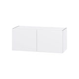 Hugo&Borg Lasalle 36-in W x 15-in H x 14-in D Bright White Slab Wall Fully Assembled Cabinet (Flat Panel Slab Door Style)