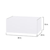 Hugo&Borg Lasalle 36-in W x 15-in H x 24-in D Bright White Slab Wall Fully Assembled Cabinet (Flat Panel Slab Door Style)