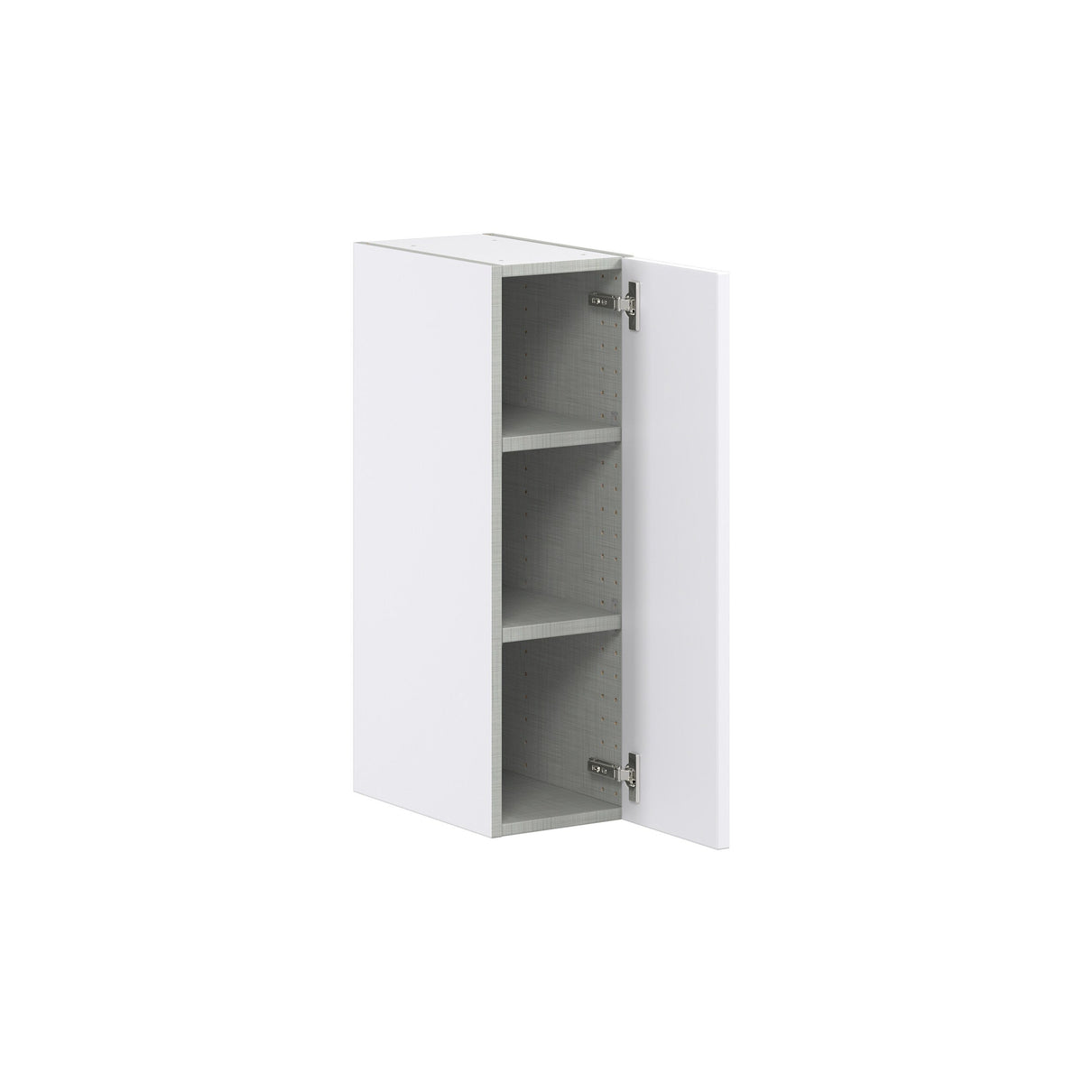 Hugo&Borg Lasalle 9-in W x 30-in H x 14-in D Bright White Slab Wall Fully Assembled Cabinet (Flat Panel Slab Door Style)