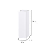 Hugo&Borg Lasalle 9-in W x 30-in H x 14-in D Bright White Slab Wall Fully Assembled Cabinet (Flat Panel Slab Door Style)