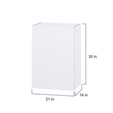 Hugo&Borg Lasalle 21-in W x 30-in H x 14-in D Bright White Slab Wall Fully Assembled Cabinet (Flat Panel Slab Door Style)