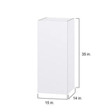 Hugo&Borg Lasalle 15-in W x 35-in H x 14-in D Bright White Slab Wall Fully Assembled Cabinet (Flat Panel Slab Door Style)