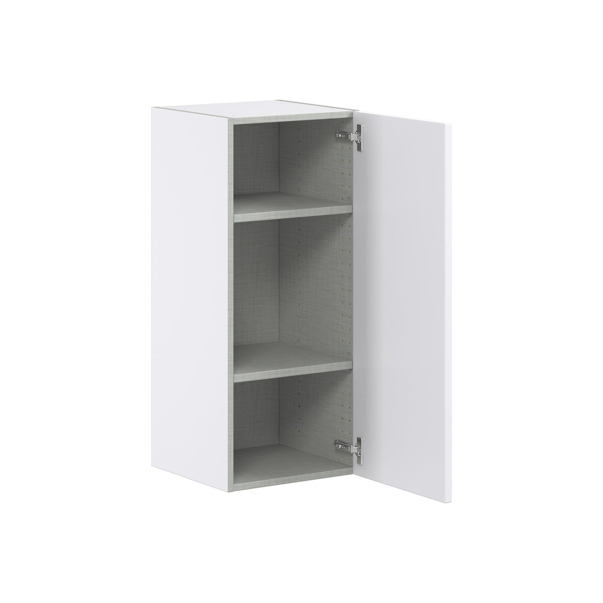 Hugo&Borg Lasalle 15-in W x 35-in H x 14-in D Bright White Slab Wall Fully Assembled Cabinet (Flat Panel Slab Door Style)