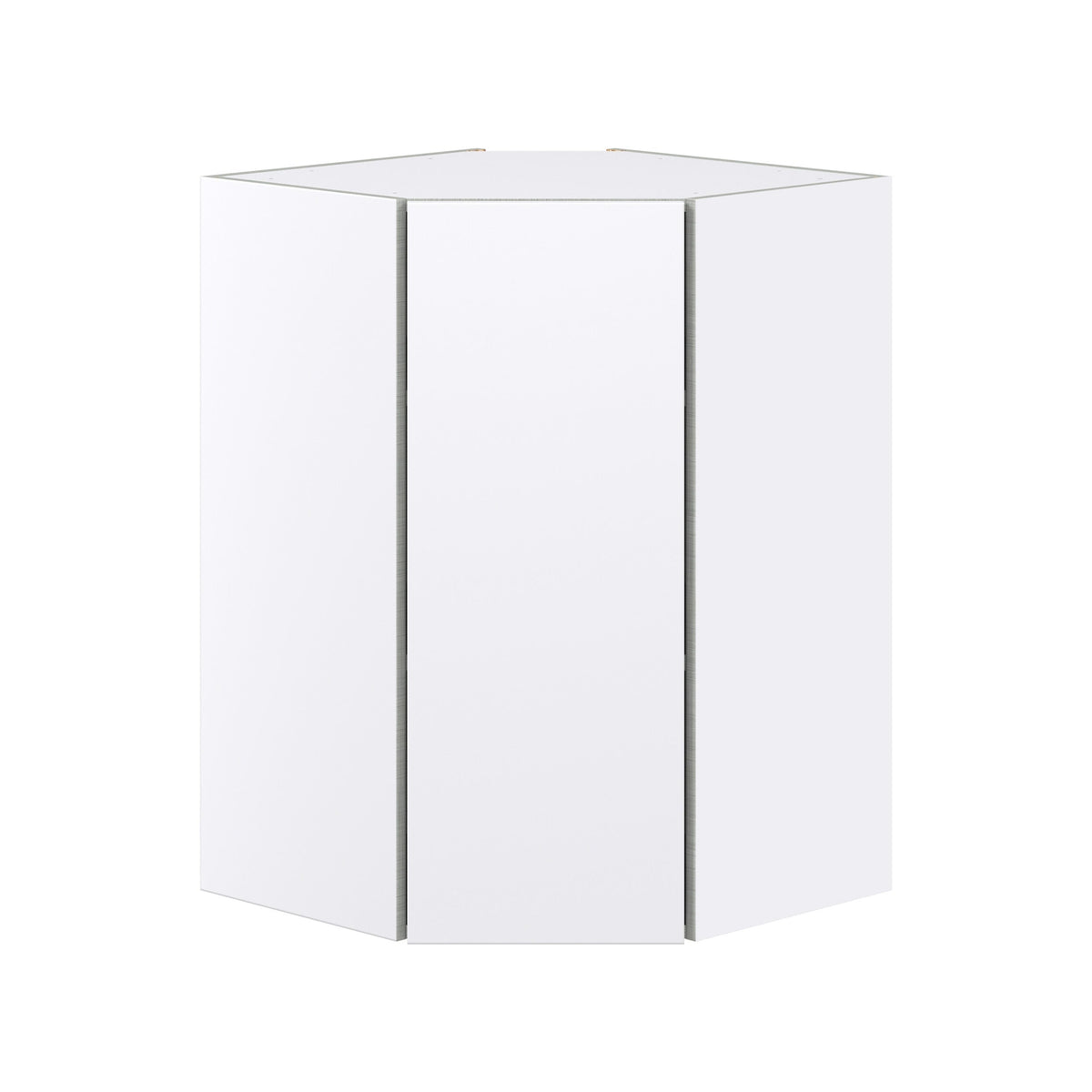 Hugo&Borg Lasalle 24-in W x 35-in H x 14-in D Bright White Slab Diagonal Corner Wall Fully Assembled Cabinet (Flat Panel Slab Style)
