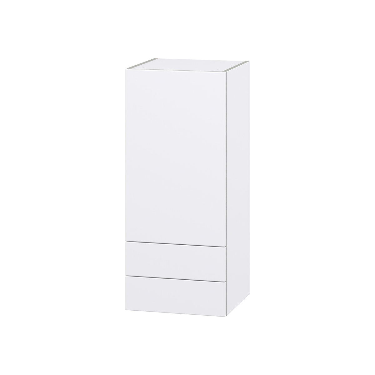 Hugo&Borg Lasalle 15-in W x 35-in H x 14-in D Bright White Slab 2-Drawers Wall Fully Assembled Cabinet (Flat Panel Slab Style)