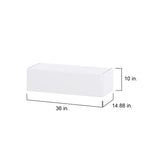 Hugo&Borg Lasalle 36-in W x 10-in H x 14-in D Bright White Slab Wall Fully Assembled Cabinet (Flat Panel Slab Door Style)
