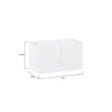 Hugo&Borg Lasalle 27-in W x 15-in H x 14-in D Bright White Slab Wall Fully Assembled Cabinet (Flat Panel Slab Door Style)