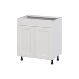 Hugo&Borg Belcourt 30-in W x 34.5-in H x 21-in D Gray Painted Sink Base Fully Assembled Cabinet (Recessed Panel Shaker Style)