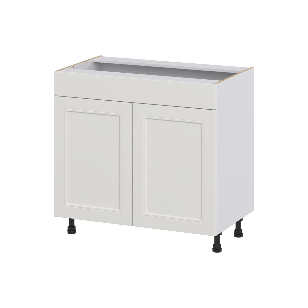 Hugo&Borg Belcourt 36-in W x 34.5-in H x 21-in D Gray Painted Sink Base Fully Assembled Cabinet (Recessed Panel Shaker Style)