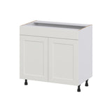 Hugo&Borg Belcourt 36-in W x 34.5-in H x 21-in D Gray Painted Sink Base Fully Assembled Cabinet (Recessed Panel Shaker Style)