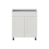 Hugo&Borg Belcourt 30-in W x 34.5-in H x 21-in D Gray Painted Sink Base Fully Assembled Cabinet (Recessed Panel Shaker Style)