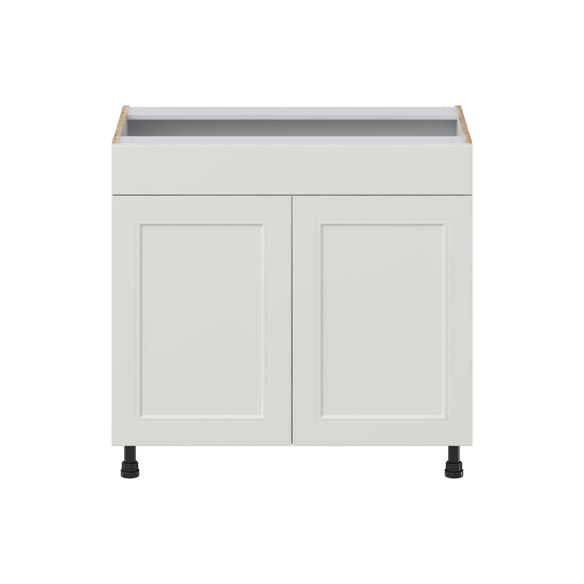 Hugo&Borg Belcourt 36-in W x 34.5-in H x 21-in D Gray Painted Sink Base Fully Assembled Cabinet (Recessed Panel Shaker Style)