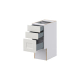 Hugo&Borg Belcourt 12-in W x 30-in H x 21-in D Gray Painted 4-Drawer Base Fully Assembled Cabinet (Recessed Panel Style)