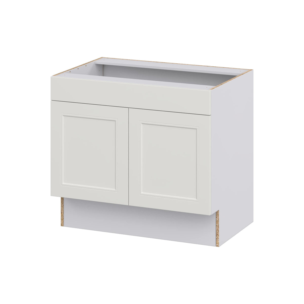 Hugo&Borg Belcourt 36-in W x 32.5-in H x 24-in D Gray Painted Sink Base Fully Assembled Cabinet (Recessed Panel Shaker Style)