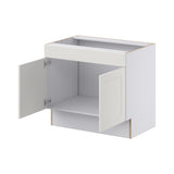 Hugo&Borg Belcourt 36-in W x 32.5-in H x 24-in D Gray Painted Sink Base Fully Assembled Cabinet (Recessed Panel Shaker Style)