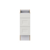 Hugo&Borg Belcourt 12-in W x 32.5-in H x 25-in D Gray Painted 3-Drawer Base Fully Assembled Cabinet (Recessed Panel Style)