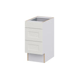 Hugo&Borg Belcourt 15-in W x 32.5-in H x 24-in D Gray Painted 3-Drawer Base Fully Assembled Cabinet (Recessed Panel Style)
