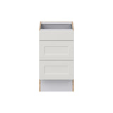 Hugo&Borg Belcourt 18-in W x 32.5-in H x 25-in D Gray Painted 3-Drawer Base Fully Assembled Cabinet (Recessed Panel Style)