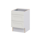 Hugo&Borg Belcourt 21-in W x 32.5-in H x 25-in D Gray Painted 3-Drawer Base Fully Assembled Cabinet (Recessed Panel Style)