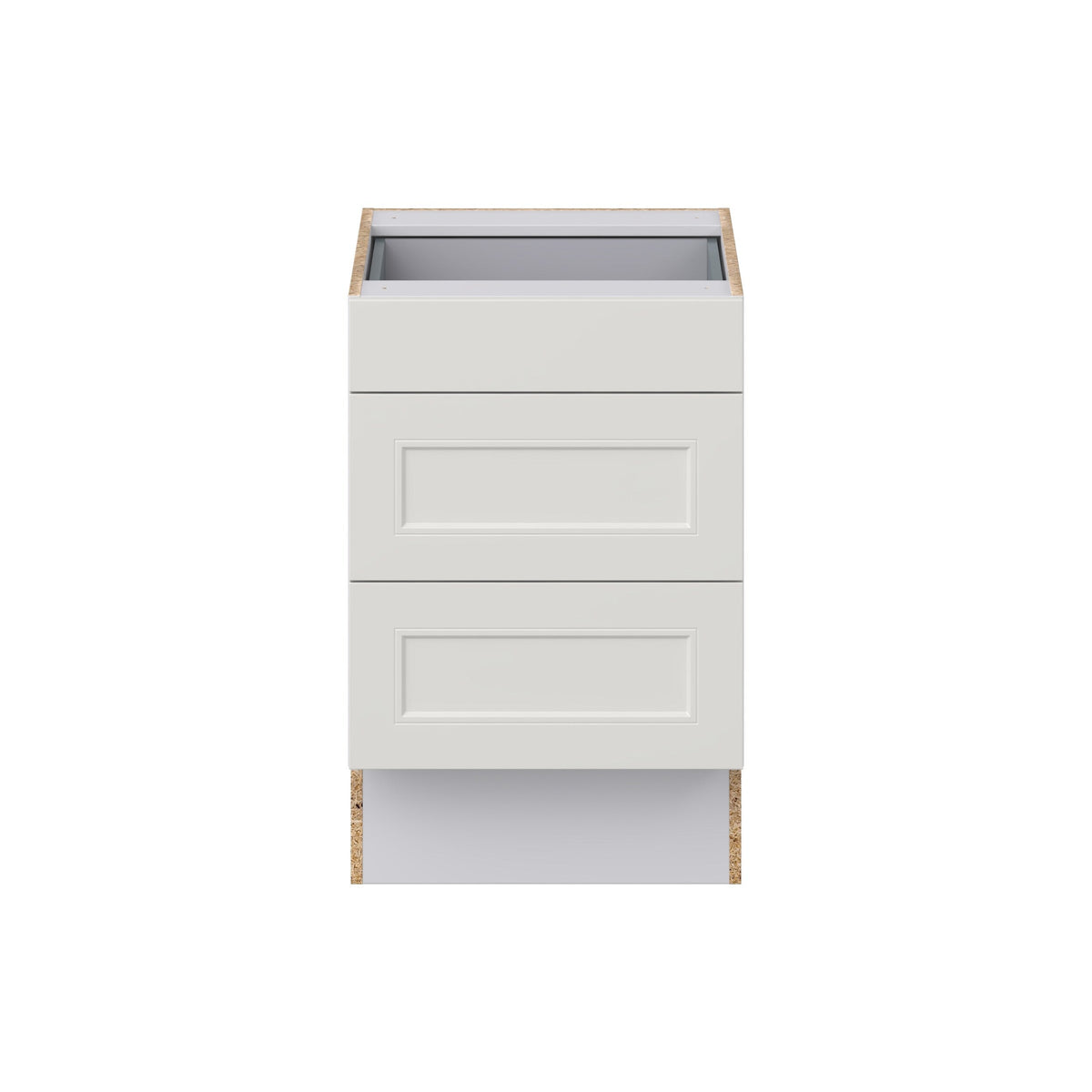Hugo&Borg Belcourt 21-in W x 32.5-in H x 25-in D Gray Painted 3-Drawer Base Fully Assembled Cabinet (Recessed Panel Style)