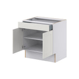 Hugo&Borg Belcourt 30-in W x 32.5-in H x 24-in D Gray Painted 1-Drawer Base Fully Assembled Cabinet (Recessed Panel Shaker Style)