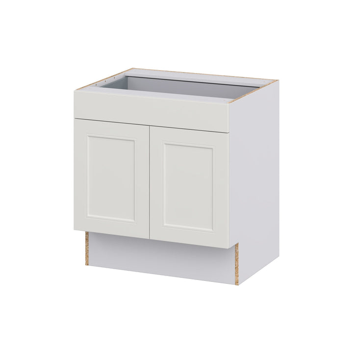 Hugo&Borg Belcourt 30-in W x 32.5-in H x 24-in D Gray Painted 1-Drawer Base Fully Assembled Cabinet (Recessed Panel Shaker Style)