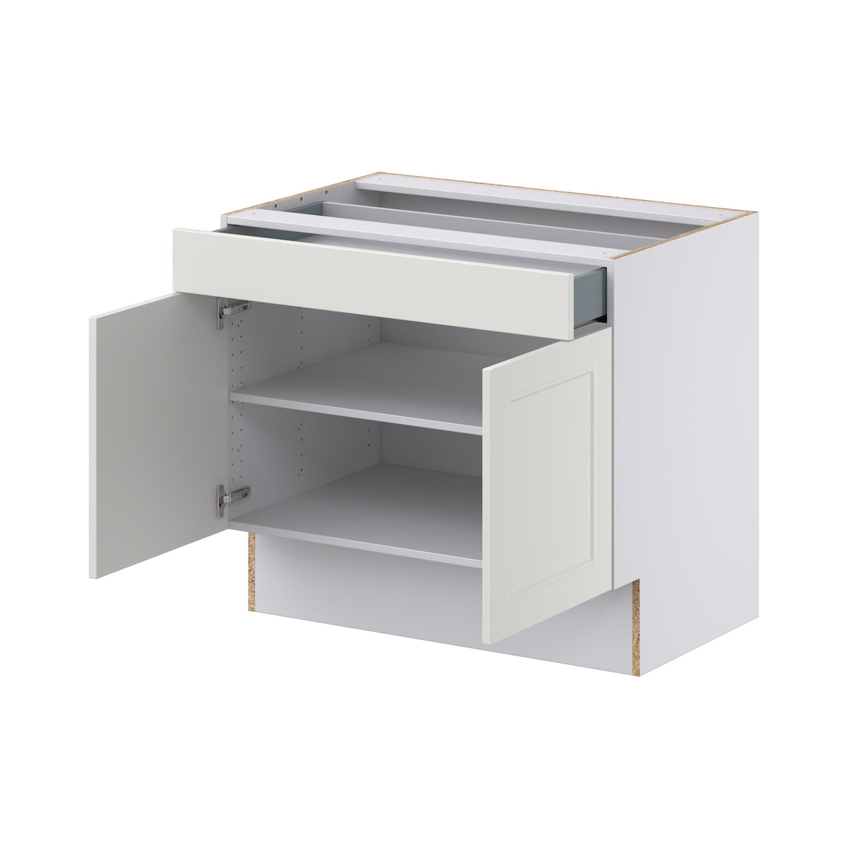 Hugo&Borg Belcourt 36-in W x 32.5-in H x 25-in D Gray Painted 1-Drawer Base Fully Assembled Cabinet (Recessed Panel Shaker Style)