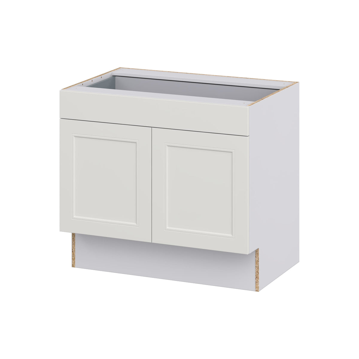 Hugo&Borg Belcourt 36-in W x 32.5-in H x 25-in D Gray Painted 1-Drawer Base Fully Assembled Cabinet (Recessed Panel Shaker Style)
