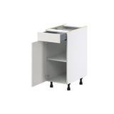 Hugo&Borg Belcourt 15-in W x 34.5-in H x 24-in D Gray Painted 1-Drawer Base Fully Assembled Cabinet (Recessed Panel Shaker Style)