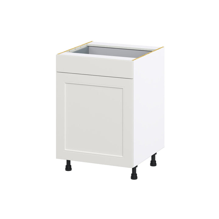 Hugo&Borg Belcourt 24-in W x 34.5-in H x 24-in D Gray Painted 1-Drawer Base Fully Assembled Cabinet (Recessed Panel Shaker Style)