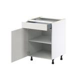 Hugo&Borg Belcourt 24-in W x 34.5-in H x 24-in D Gray Painted 1-Drawer Base Fully Assembled Cabinet (Recessed Panel Shaker Style)