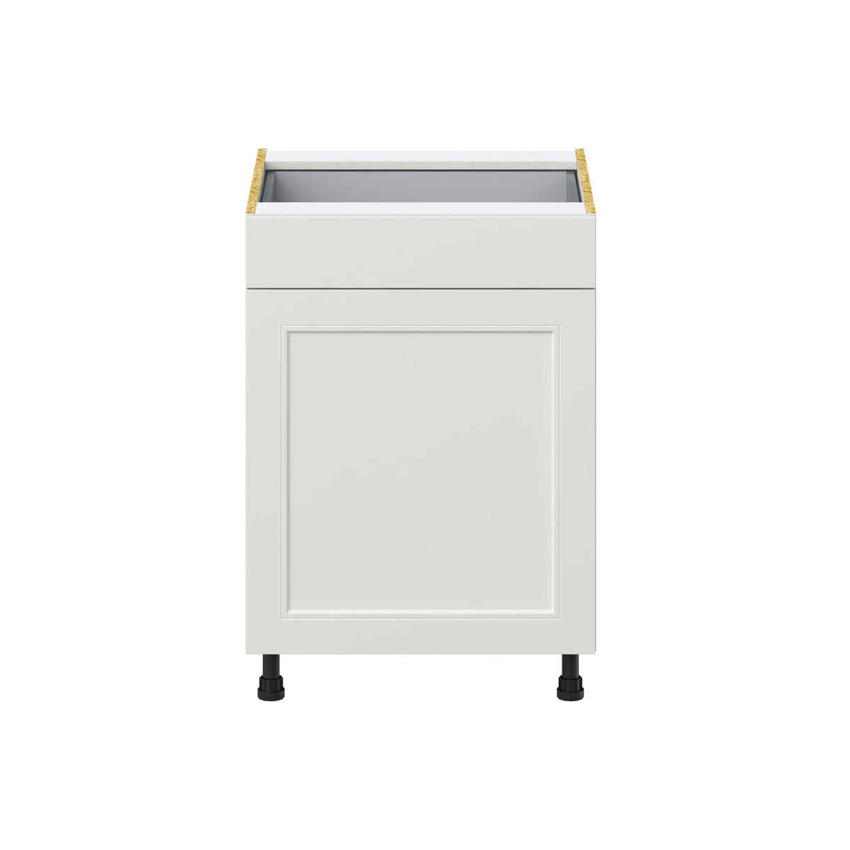 Hugo&Borg Belcourt 24-in W x 34.5-in H x 24-in D Gray Painted 1-Drawer Base Fully Assembled Cabinet (Recessed Panel Shaker Style)