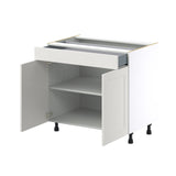 Hugo&Borg Belcourt 36-in W x 34.5-in H x 24-in D Gray Painted 1-Drawer Base Fully Assembled Cabinet (Recessed Panel Shaker Style)