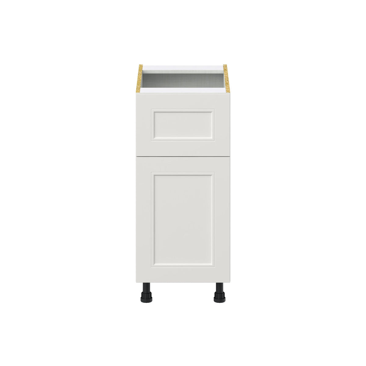 Hugo&Borg Belcourt 15-in W x 34.5-in H x 25-in D Gray Painted 1-Drawer Base Fully Assembled Cabinet (Recessed Panel Shaker Style)