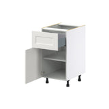 Hugo&Borg Belcourt 18-in W x 34.5-in H x 25-in D Gray Painted 1-Drawer Base Fully Assembled Cabinet (Recessed Panel Shaker Style)