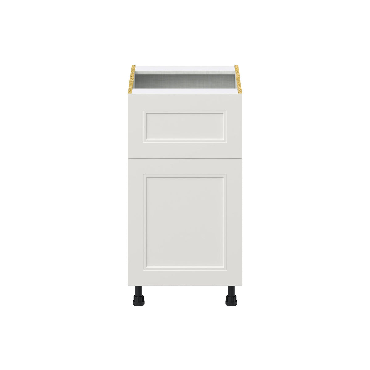 Hugo&Borg Belcourt 18-in W x 34.5-in H x 25-in D Gray Painted 1-Drawer Base Fully Assembled Cabinet (Recessed Panel Shaker Style)