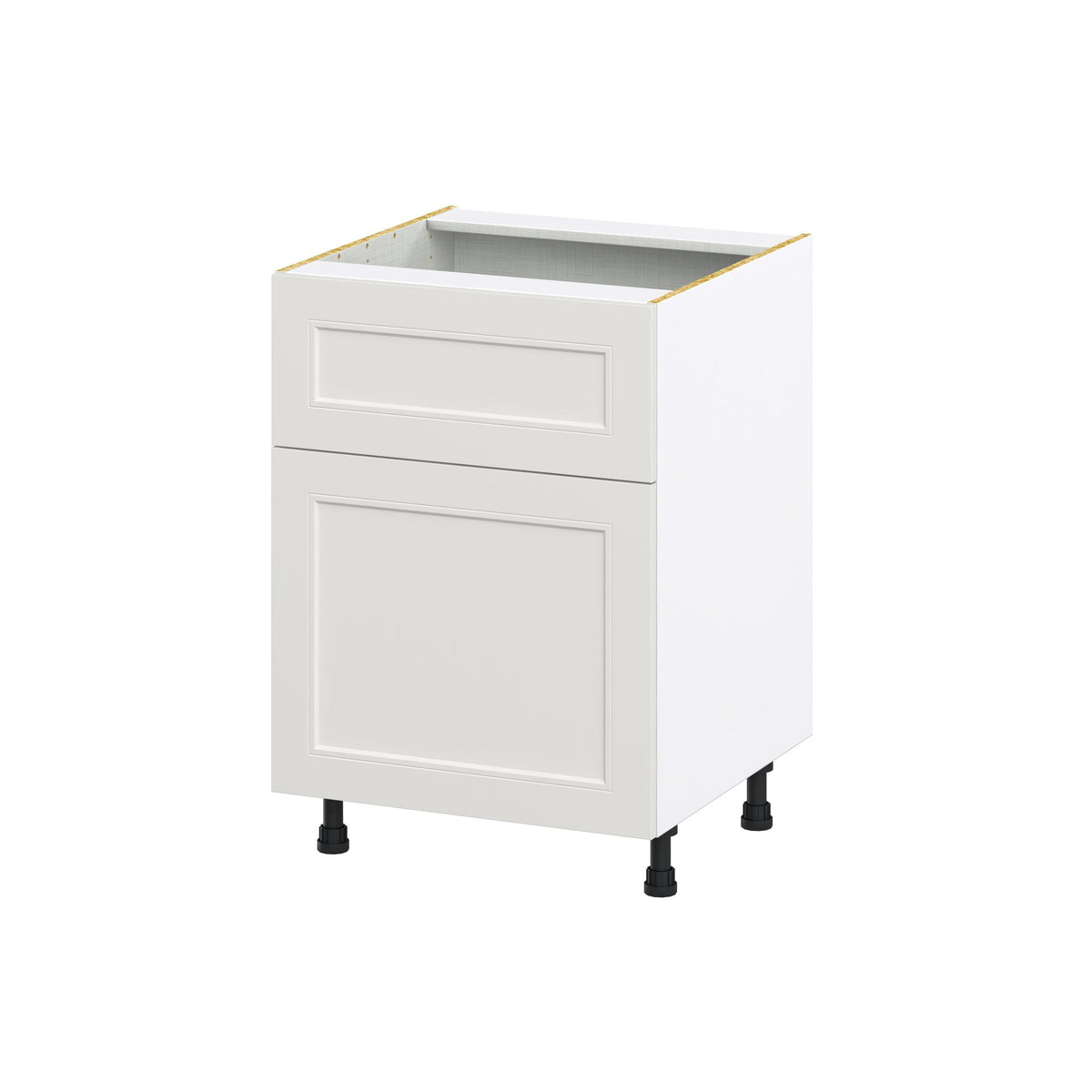 Hugo&Borg Belcourt 24-in W x 34.5-in H x 25-in D Gray Painted 1-Drawer Base Fully Assembled Cabinet (Recessed Panel Shaker Style)