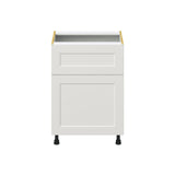 Hugo&Borg Belcourt 24-in W x 34.5-in H x 25-in D Gray Painted 1-Drawer Base Fully Assembled Cabinet (Recessed Panel Shaker Style)