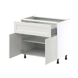 Hugo&Borg Belcourt 36-in W x 34.5-in H x 25-in D Gray Painted 1-Drawer Base Fully Assembled Cabinet (Recessed Panel Shaker Style)