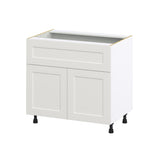 Hugo&Borg Belcourt 36-in W x 34.5-in H x 25-in D Gray Painted 1-Drawer Base Fully Assembled Cabinet (Recessed Panel Shaker Style)
