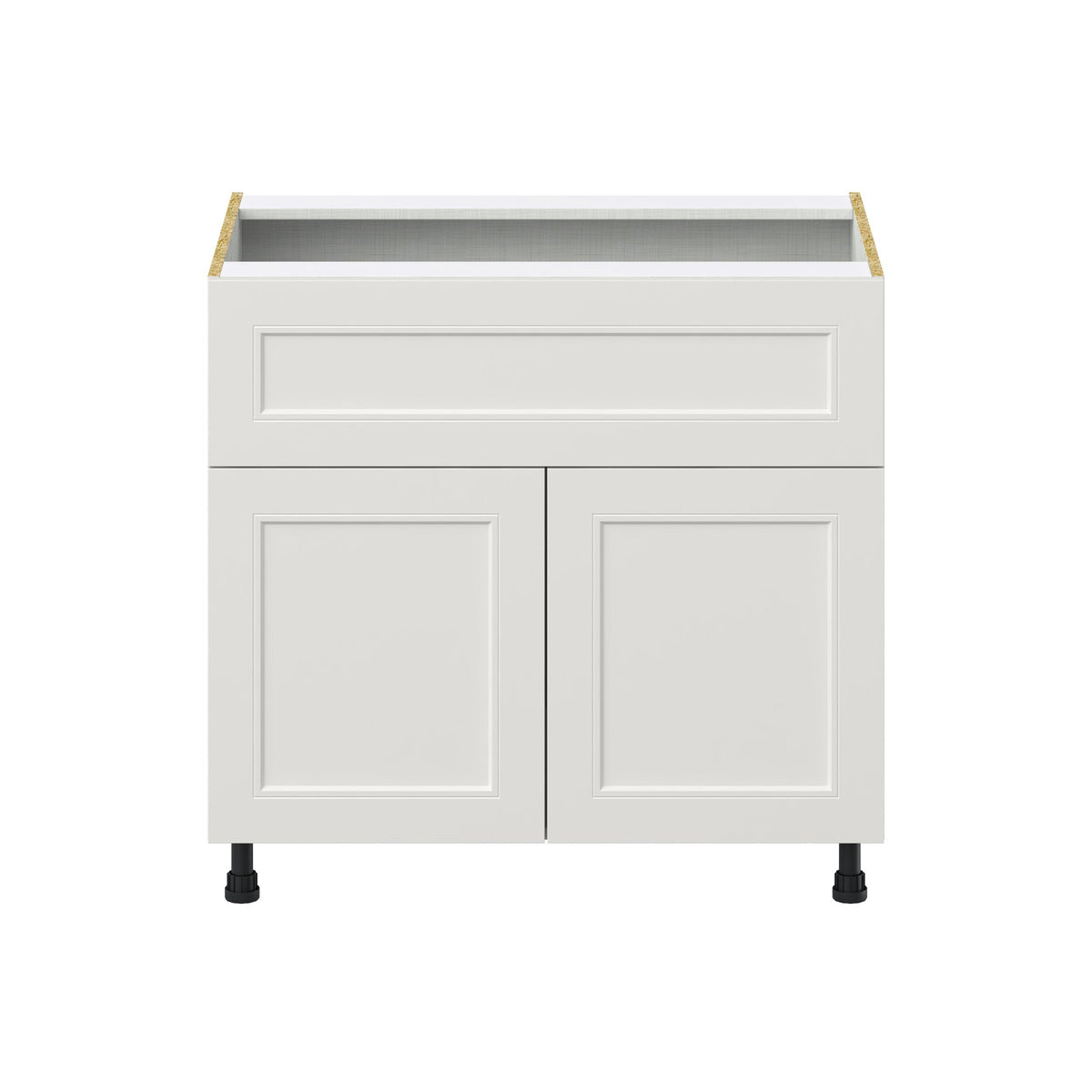 Hugo&Borg Belcourt 36-in W x 34.5-in H x 25-in D Gray Painted 1-Drawer Base Fully Assembled Cabinet (Recessed Panel Shaker Style)