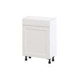 Hugo&Borg Belcourt 24-in W x 34.5-in H x 14-in D Gray Painted 1-Drawer Base Fully Assembled Cabinet (Recessed Panel Shaker Style)
