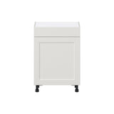 Hugo&Borg Belcourt 24-in W x 34.5-in H x 14-in D Gray Painted 1-Drawer Base Fully Assembled Cabinet (Recessed Panel Shaker Style)
