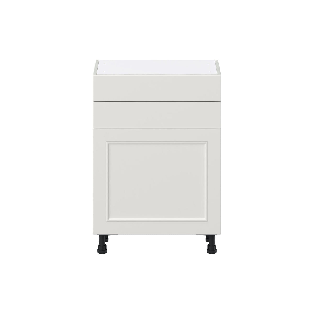 Hugo&Borg Belcourt 24-in W x 34.5-in H x 14-in D Gray Painted 2-Drawers Base Fully Assembled Cabinet (Recessed Panel Shaker Style)